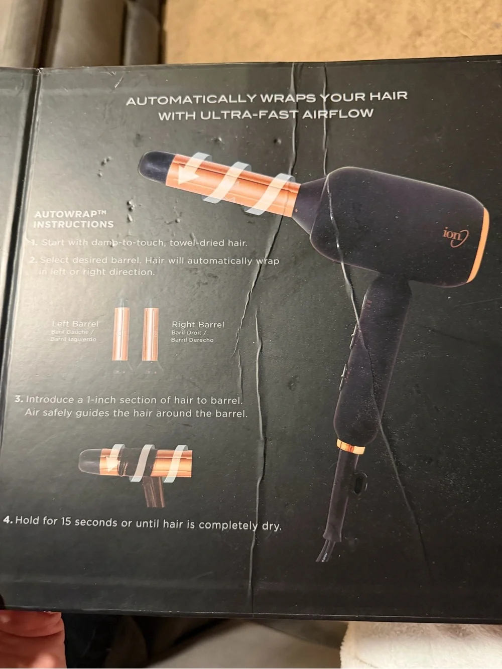 Luxe 4-in-1 Airstyler Hair Dryer & Styler — Black with Rose Gold Accents